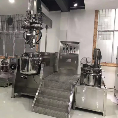 Stabil 7.5KW Vacuum Emulsifier Homogenizer Mixer Untuk Kosmetik