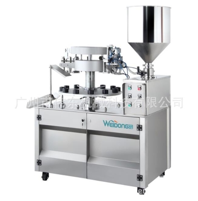 PLC dikendalikan tabung Mesin pengisian dan penyegelan 20-60pcs/Min Konsumsi udara 0.3m3/Min