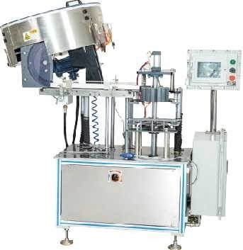 Sistem Pengemasan Otomatis Mesin Capping Sekrup Produk Aerosol 150 Botol / Min PLC