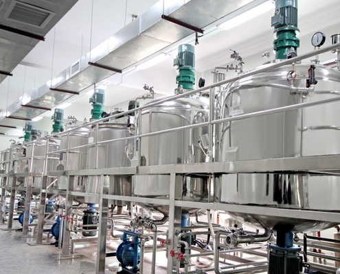 60 r/m 2000L Single Layer Mixing Tank Untuk Produk Cair