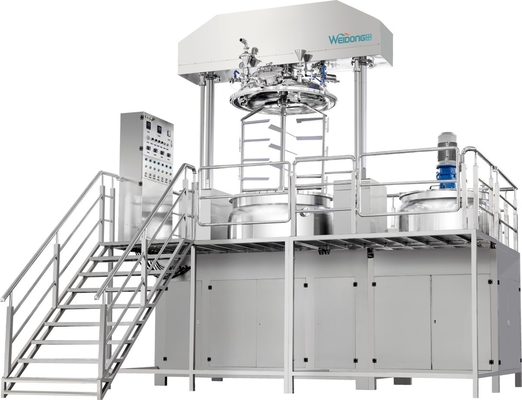Mixer Pengemulsi Kosmetik Otomatis Poros Ganda Mudah Dibersihkan