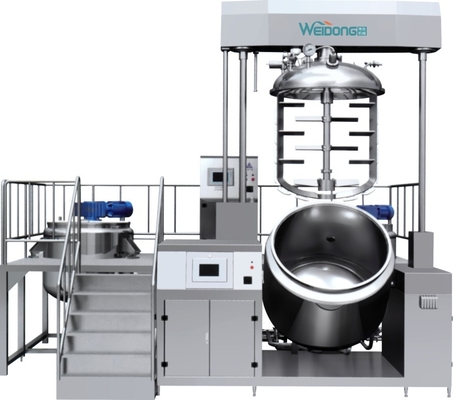 100-5000L Mixer Pengemulsi Kosmetik Dimensi Disesuaikan Daya 2.2-30KW