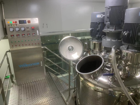 65rpm 50-5000L Mixer Pengemulsi Kosmetik Dengan Sistem Vakum Opsional
