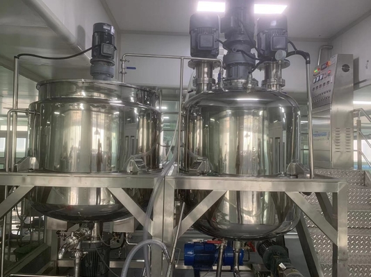 50-5000L kosmetik Emulsifier Mixer Peralatan Pengolahan Kimia 1 Tahun Garansi