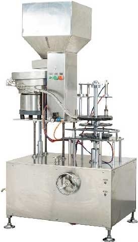 Mesin Capping Sekrup Pengaman Otomatis Untuk Produk Aerosol 80 Botol / Min